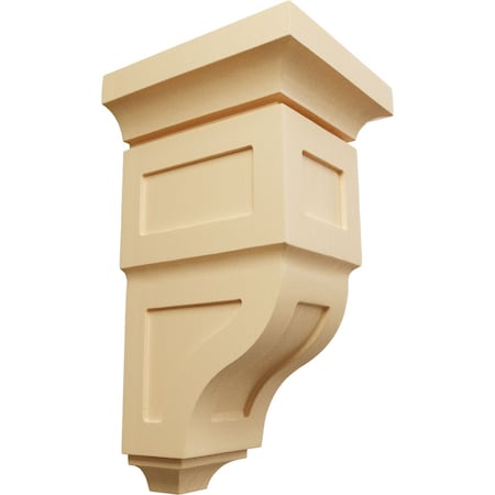 Ekena Millwork 7"W x 7 3/4"D x 14"H Jumbo Reyes Wood Corbel, Maple CORW07X07X14RYMA